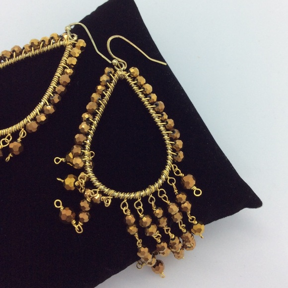 Copper Chandelier Earrings - Picture 4 of 5